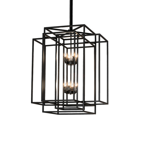 Kitzi Box Eight Light Pendant in Black Metal (57|244539)