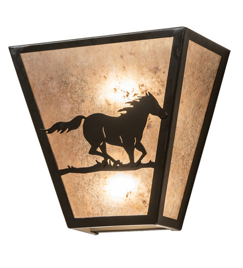 Running Horses Two Light Wall Sconce in Timeless Bronze (57|235509)
