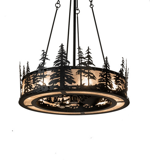 Tall Pines Eight Light Chandel-Air in Wrought Iron (57|233793)