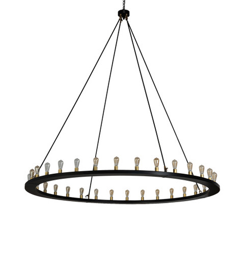 Loxley 32 Light Chandelier in Black Metal (57|233791)