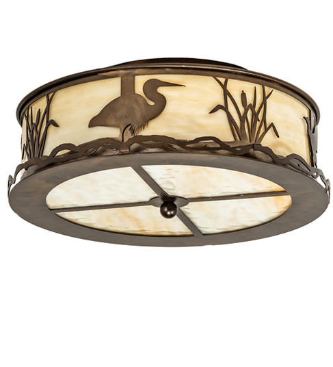 Wildlife At Dawn Two Light Flushmount in Antique Copper (57|233512)