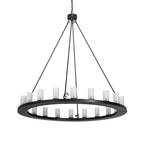 Loxley 20 Light Chandelier in Black Metal (57|230977)