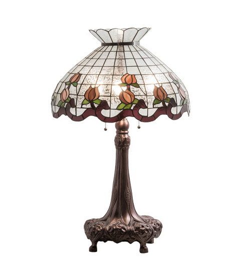 Roseborder Three Light Table Lamp in Mahogany Bronze (57|230639)