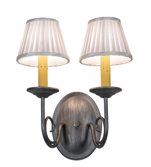 Jenna Two Light Wall Sconce in Antique,Charred Iron (57|226109)