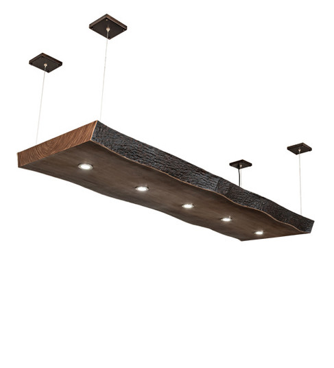 Live Edge Walnut Five Light Pendant in Natural Wood (57|215293)