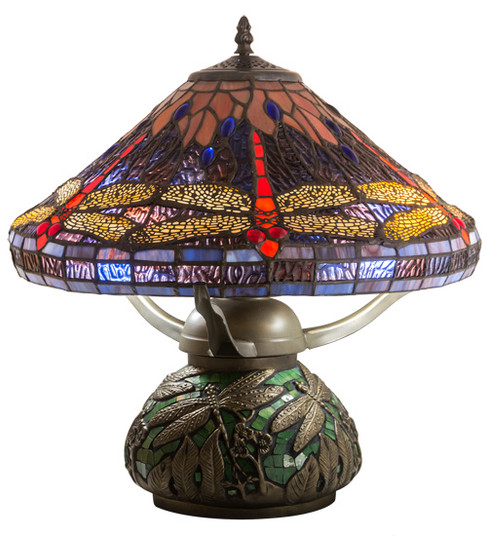 Tiffany Dragonfly Two Light Table Lamp in Antique (57|212524)