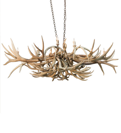 Antlers Ten Light Chandelier in Antique Copper (57|212270)