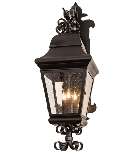 Vincente Three Light Wall Sconce in Black Metal (57|210564)