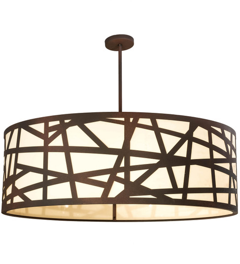 Cilindro Eight Light Pendant in Wrought Iron (57|198819)