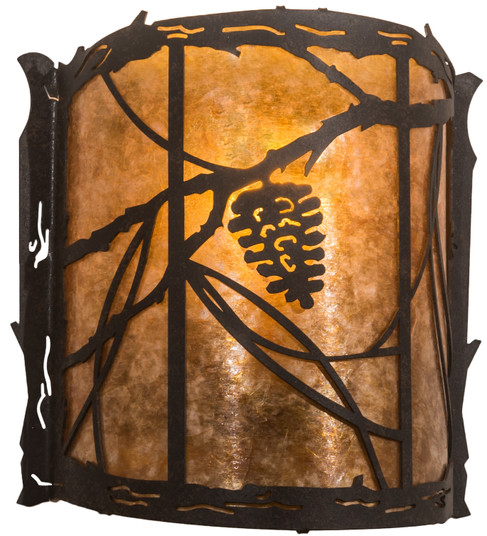 Whispering Pines One Light Wall Sconce in Wrought Iron (57|197900)
