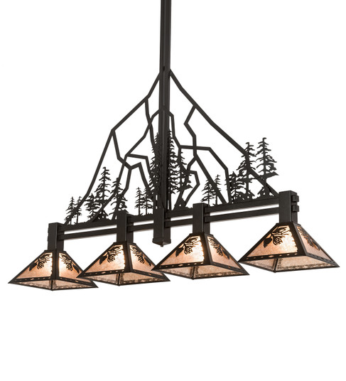 Tall Pines Four Light Island Pendant in Black Metal (57|195324)