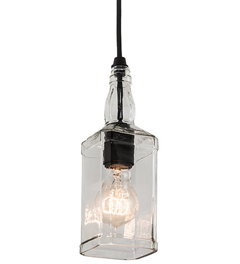 Bourbon Bottle One Light Mini Pendant in Wrought Iron (57|193436)