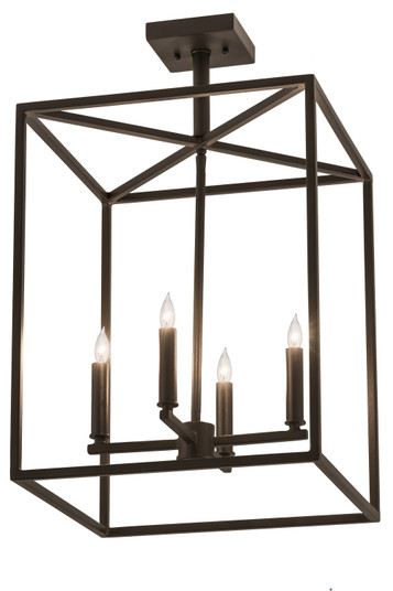 Kitzi Box Four Light Pendant in Wrought Iron (57|188630)