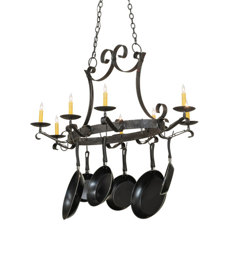 Laramie Eight Light Pot Rack in Pewter (57|188401)