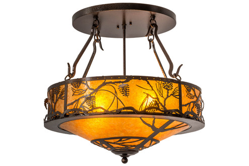 Whispering Pines Four Light Inverted Pendant in Copper Vein (57|178194)