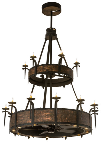 Costello 24 Light Chandelier in Black Metal,Burnished Copper (57|176953)