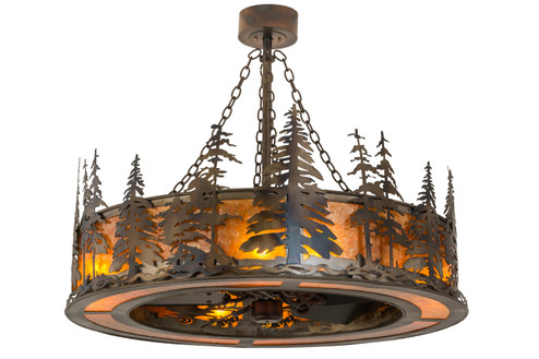 Tall Pines Eight Light Chandel-Air in Antique Copper,Burnished (57|172092)