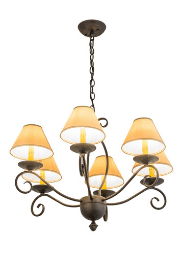 Sienna Six Light Chandelier in Black Metal (57|169823)