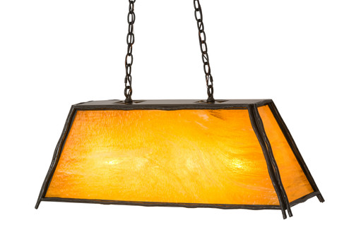 Sticks Four Light Oblong Pendant in Timeless Bronze (57|167544)