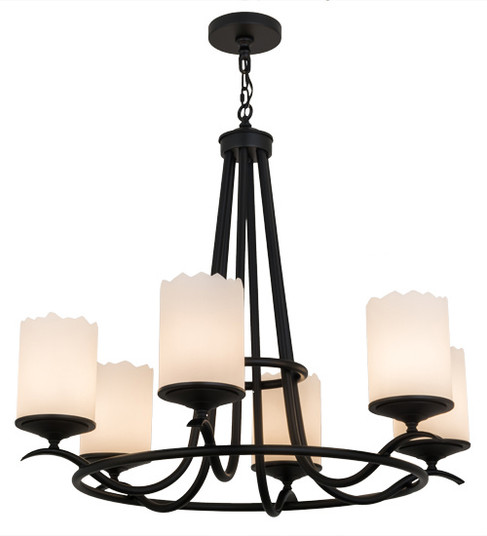 Octavia Six Light Chandelier in Black Metal (57|165443)