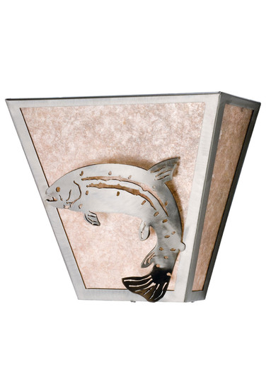 Leaping Trout Two Light Wall Sconce in Steel (57|15676)