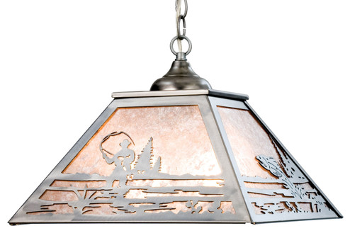 Fly Fishing Creek Two Light Pendant in Steel (57|15674)