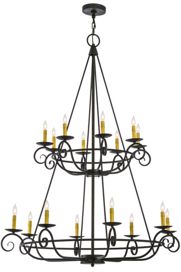 Estrella 16 Light Chandelier in Black Metal (57|156129)