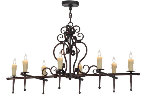 Monica Eight Light Chandelier in Mahogany Bronze (57|154026)