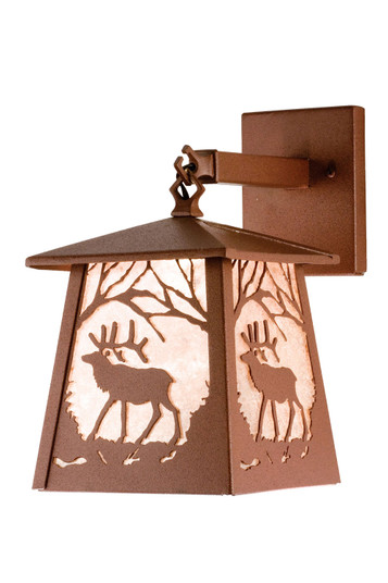 Elk At Dawn One Light Wall Sconce in Rust (57|15312)
