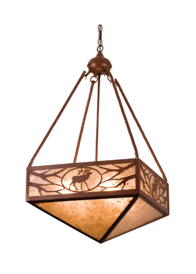 Lone Elk Four Light Pendant in Rust (57|15308)