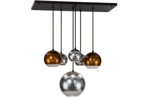 Bola Six Light Chandelier in Black Metal (57|151942)