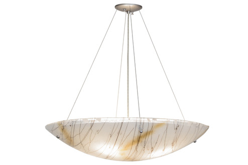 Metro Fusion Four Light Inverted Pendant in Black Metal,Brushed Nickel (57|151639)