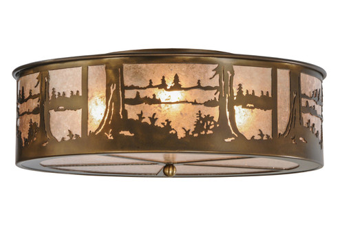 Quiet Pond Four Light Flushmount in Antique Copper (57|148476)