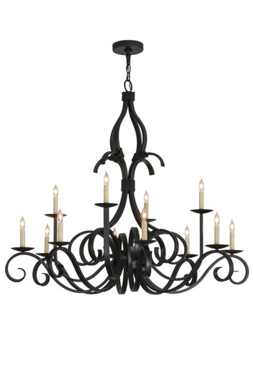 Cypress 12 Light Chandelier in Black Metal,Custom (57|146034)