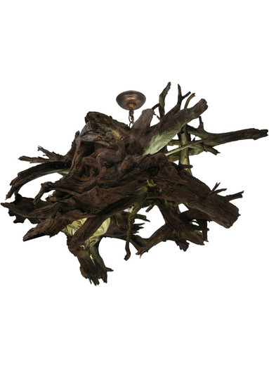 Driftwood LED Pendant in Black Metal,Natural Wood (57|143814)