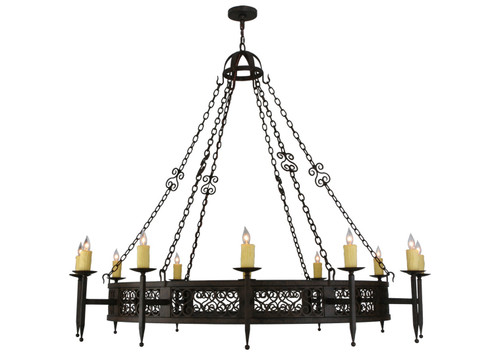 Toscano 12 Light Chandelier in Mahogany Bronze (57|142552)