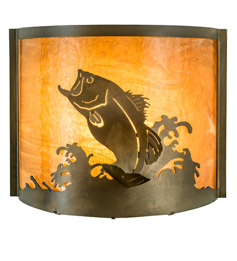 Leaping Bass One Light Wall Sconce in Antique Copper (57|139810)