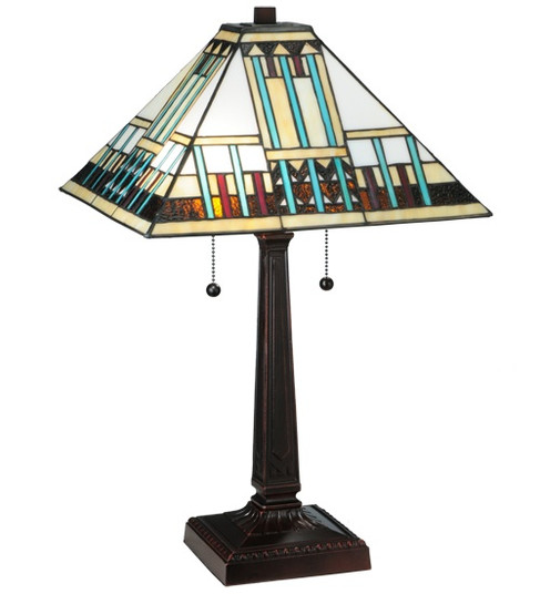 Prairie Peaks Two Light Table Lamp in Mahogany Bronze (57|138119)