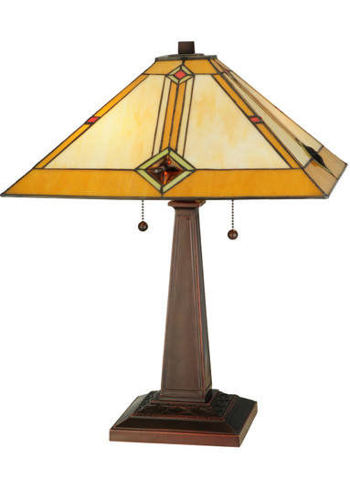 Diamond Mission Two Light Table Lamp in Mahogany Bronze (57|138110)