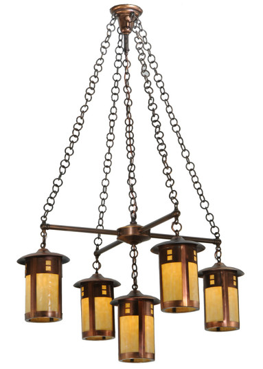 Fulton Five Light Chandelier in Copper (57|137268)