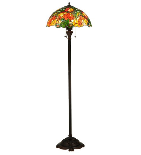 Lamella Three Light Floor Lamp in Mahogany Bronze (57|134535)