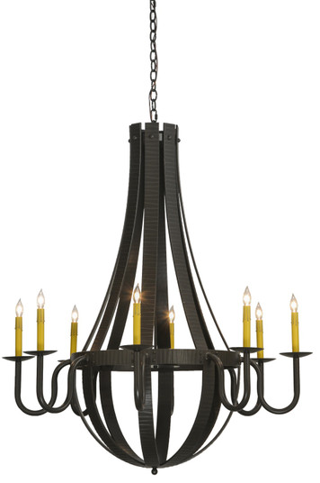 Barrel Stave Eight Light Chandelier in Timeless Bronze (57|127509)