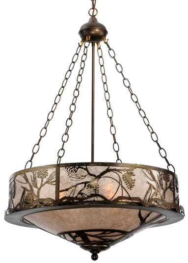 Whispering Pines Four Light Inverted Pendant in Antique Copper (57|124801)