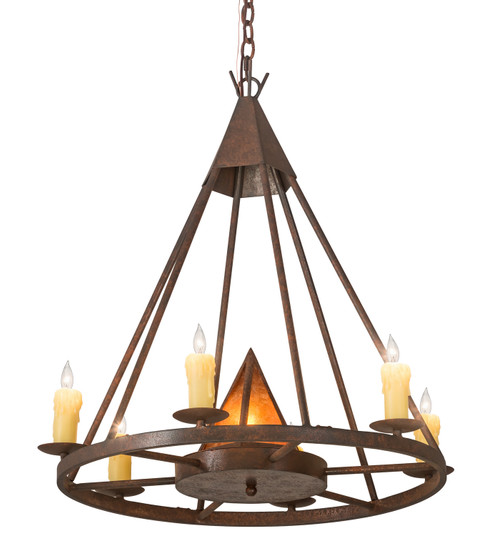 Desert Arrow Seven Light Chandelier in Rust (57|120281)