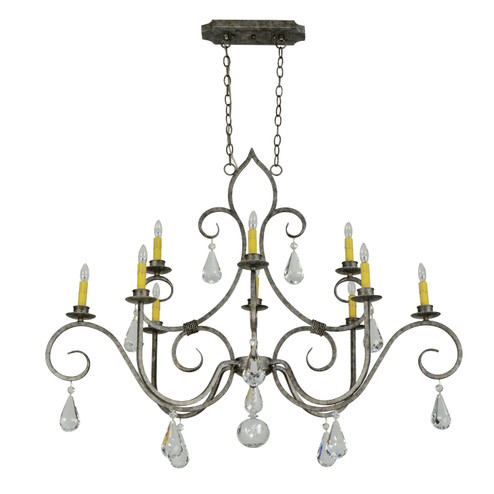 Celine Ten Light Chandelier in Black Metal (57|117638)