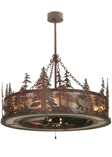 Elk At Dusk 11 Light Chandel-Air in Rust,Custom,Hand Wrought Iron (57|115914)