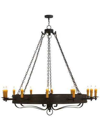 Parnella 12 Light Chandelier in Black Metal (57|115557)