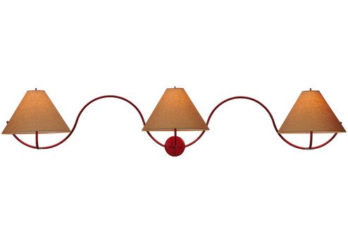 Soundwave Three Light Wall Sconce in Red Ruby (57|114546)