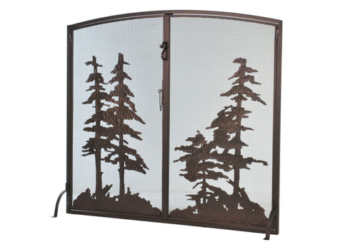 Tall Pines Fireplace Screen in Mahogany Bronze (57|106333)