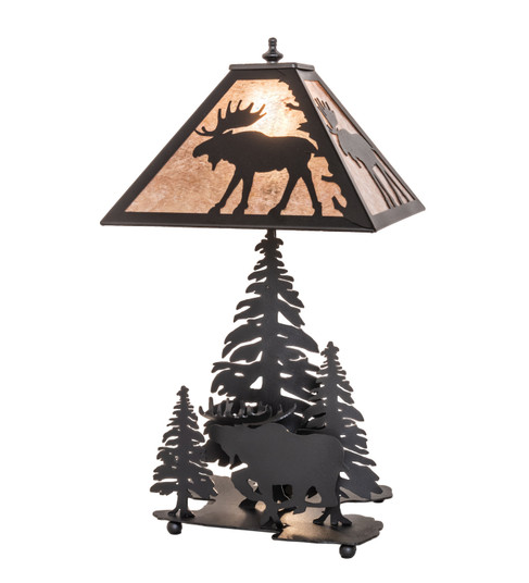 Moose On The Loose One Light Table Lamp in Black Metal (57|102984)